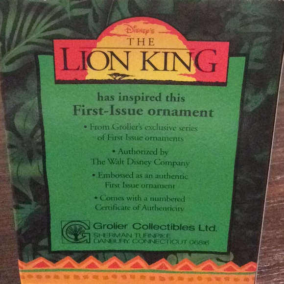 Grolier collectibles Disney Simba Xmas ornament - Picture 4 of 5